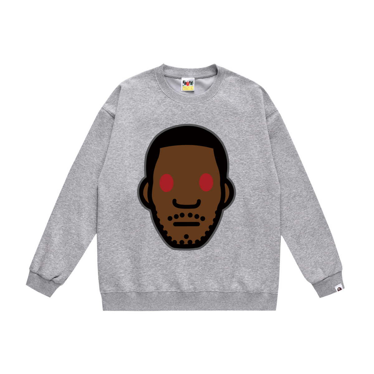 BAPE Red-Eye Character Face Graphic Crew-Neck Sweatshirt