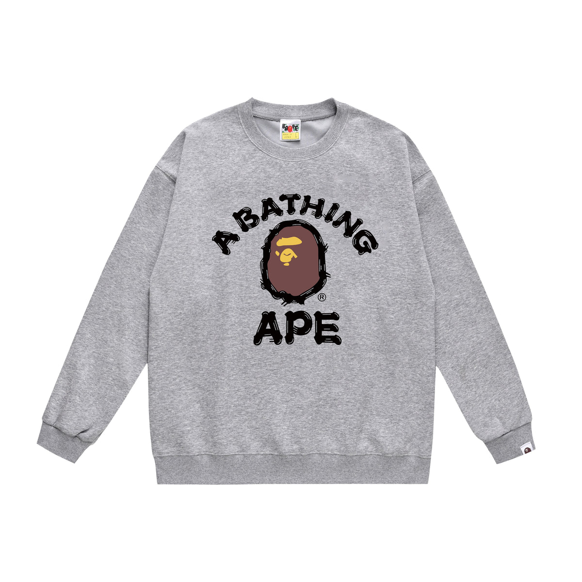 BAPE Sketch-Style College Logo Crew-Neck Sweatshirt
