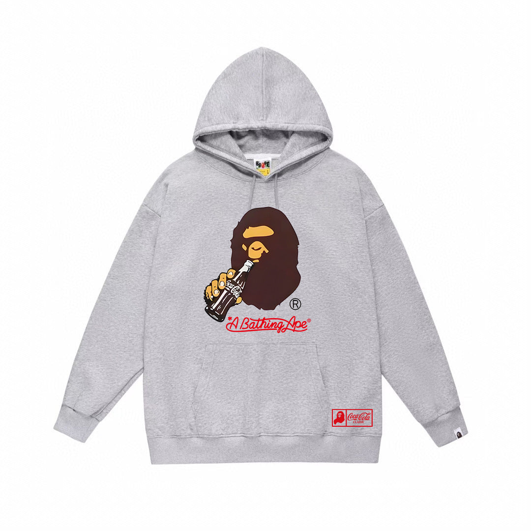 BAPE Coca-Cola Bottle Ape Head Graphic Pullover Hoodie