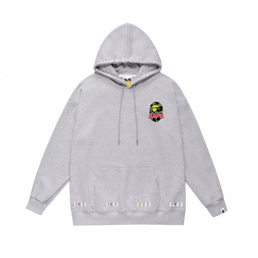 BAPE Camo Chest Logo & Triple Ape Head Pullover Hoodie