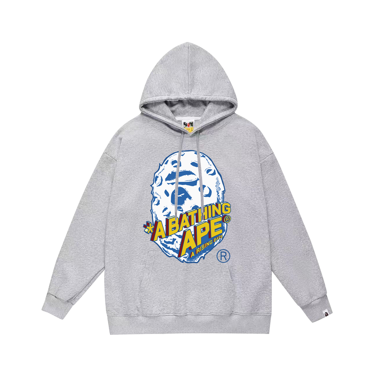 BAPE Moon Ape Head & Rocket Graphic Pullover Hoodie