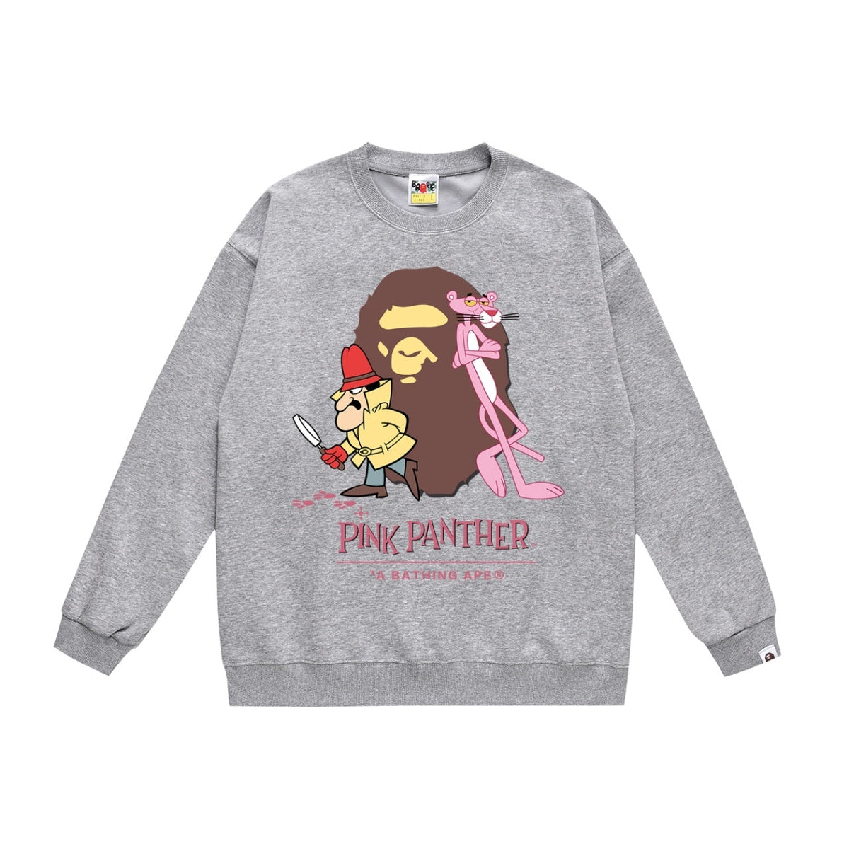BAPE Pink Panther & Inspector Graphic Crew-Neck Sweatshirt