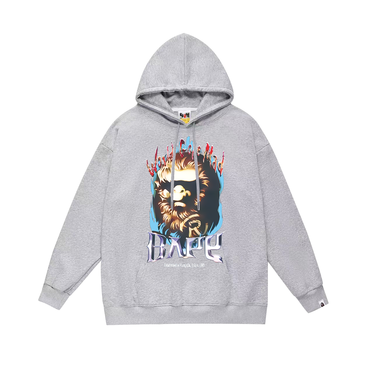BAPE Flame Ape Head & Gothic Logo Pullover Hoodie