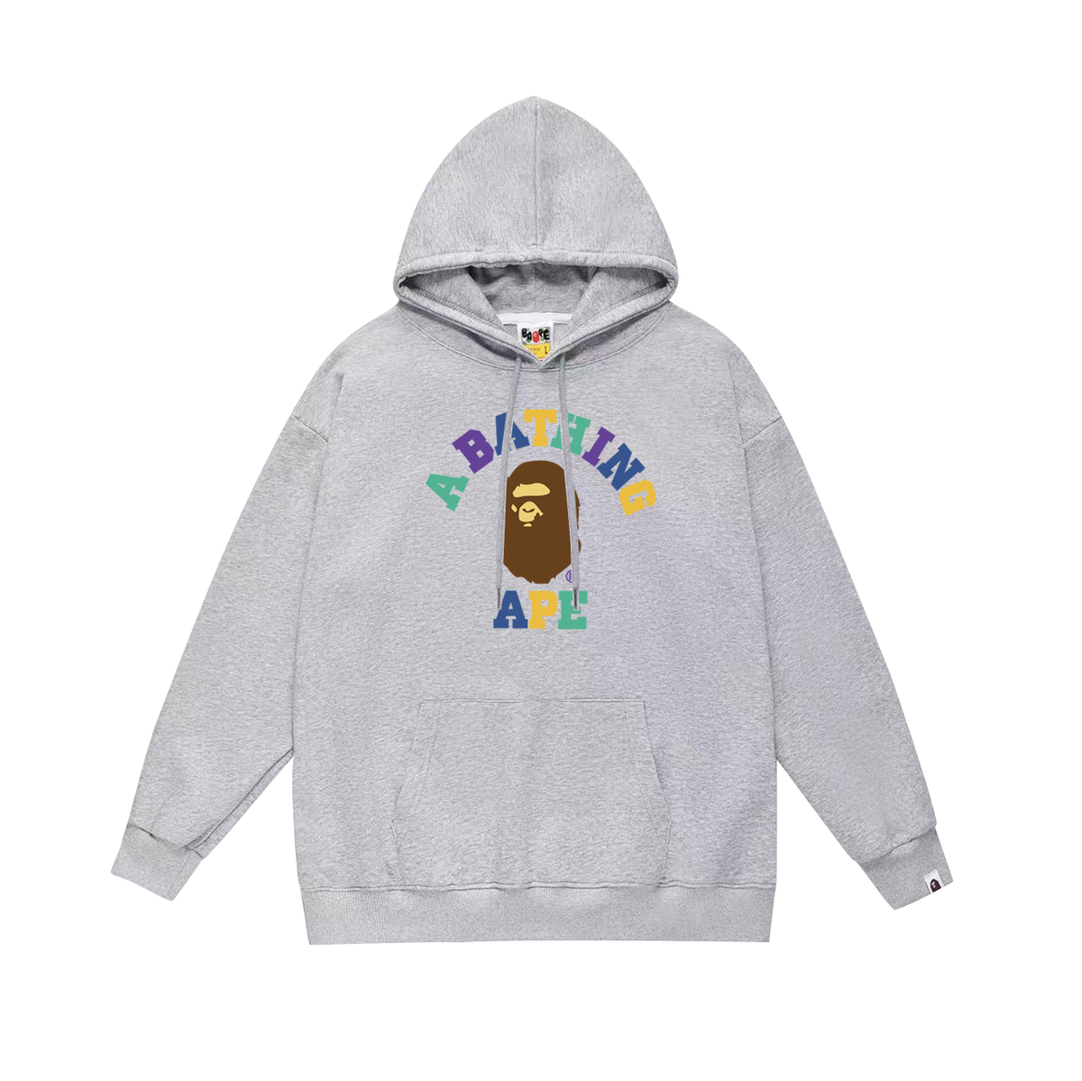 BAPE Multicolor College Logo Pullover Hoodie