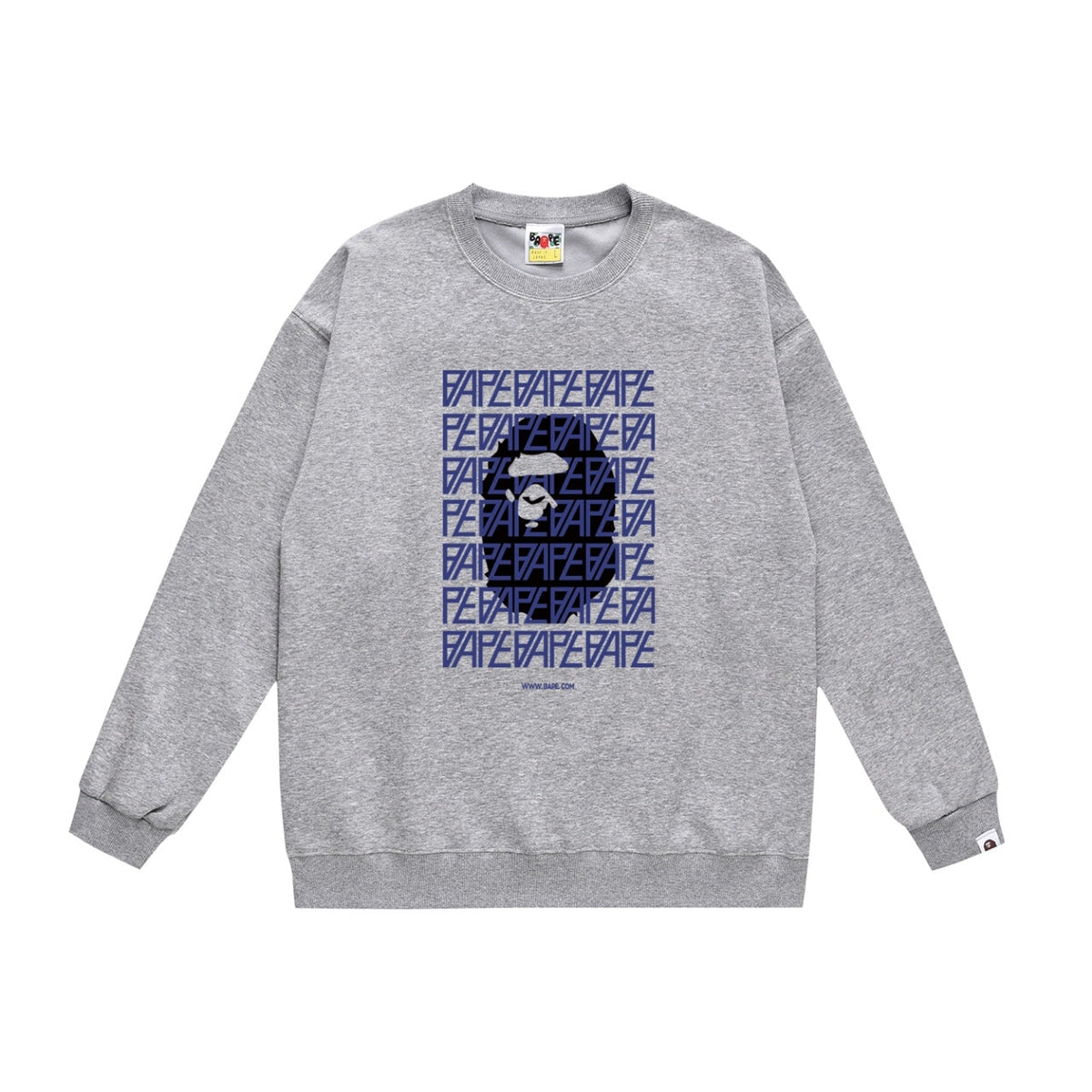 BAPE Repeating Logo Ape Head Crew-Neck Sweatshirt