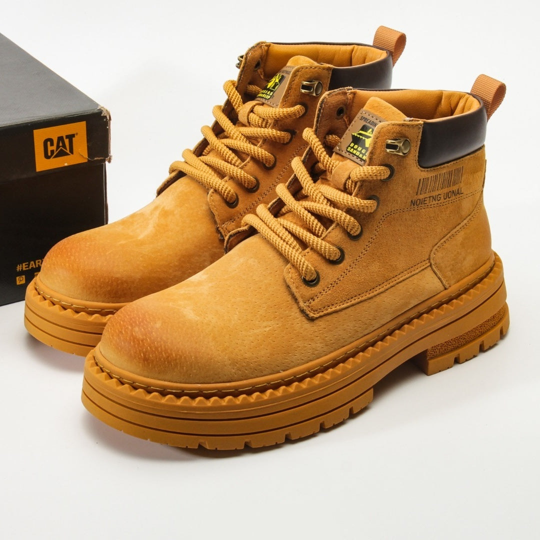 CAT Caterpillar Men's Nubuck Leather Mid-Top Casual Boots