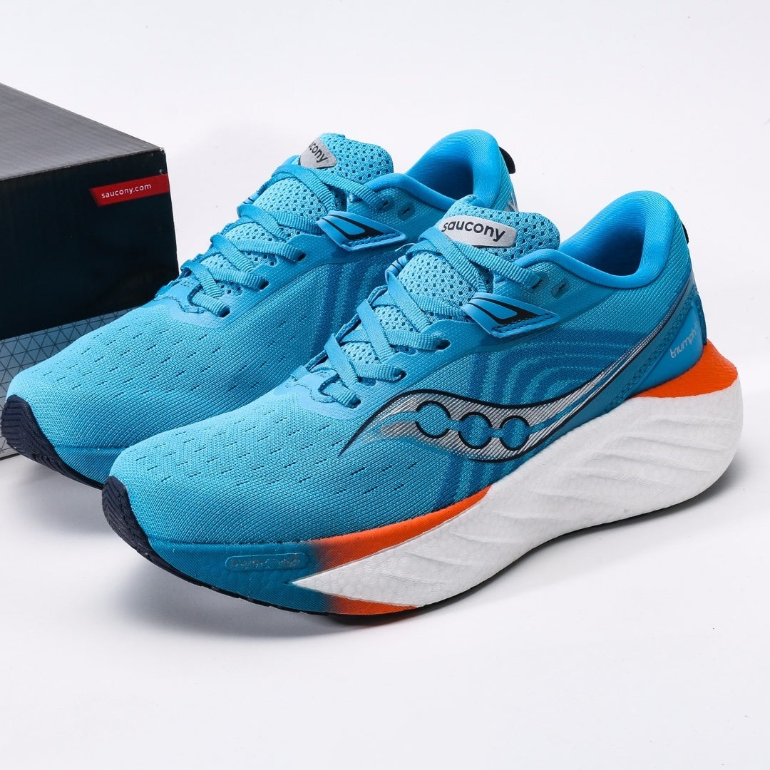 Saucony Triumph 22 Blue & Orange Running Shoes