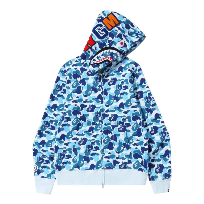BAPE Blue Camo Shark Full-Zip Hoodie | WGM Hood