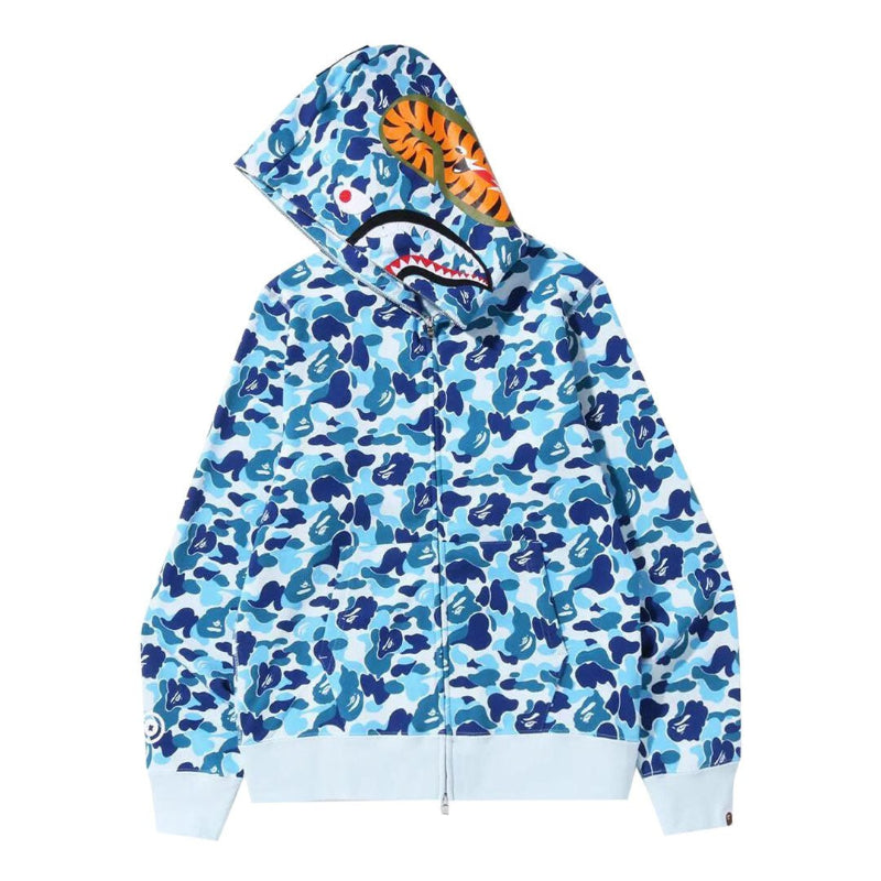 BAPE Blue Camo Shark Full-Zip Hoodie | WGM Hood