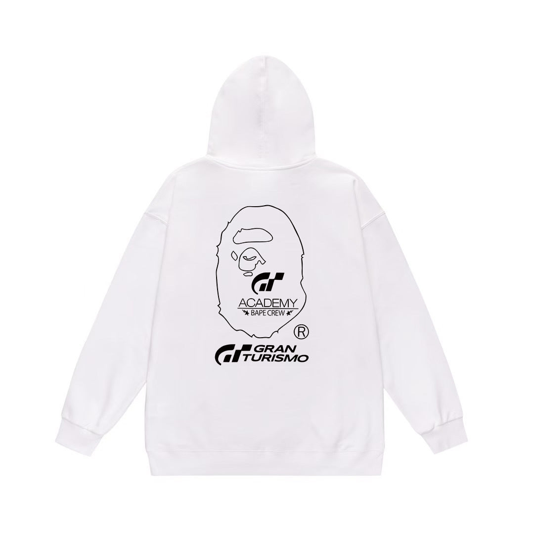 BAPE Gran Turismo Red Stripe Graphic Pullover Hoodie