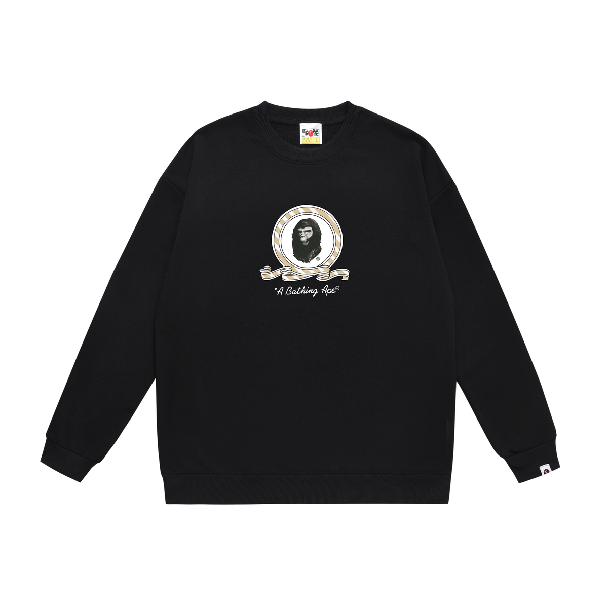 BAPE Ape Portrait Crest & Star Crew-Neck Sweatshirt
