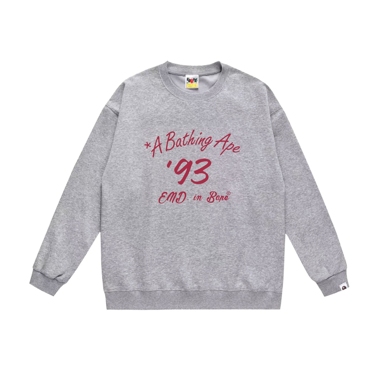 BAPE '93 Script & Bowling Graphic Crew-Neck Sweatshirt
