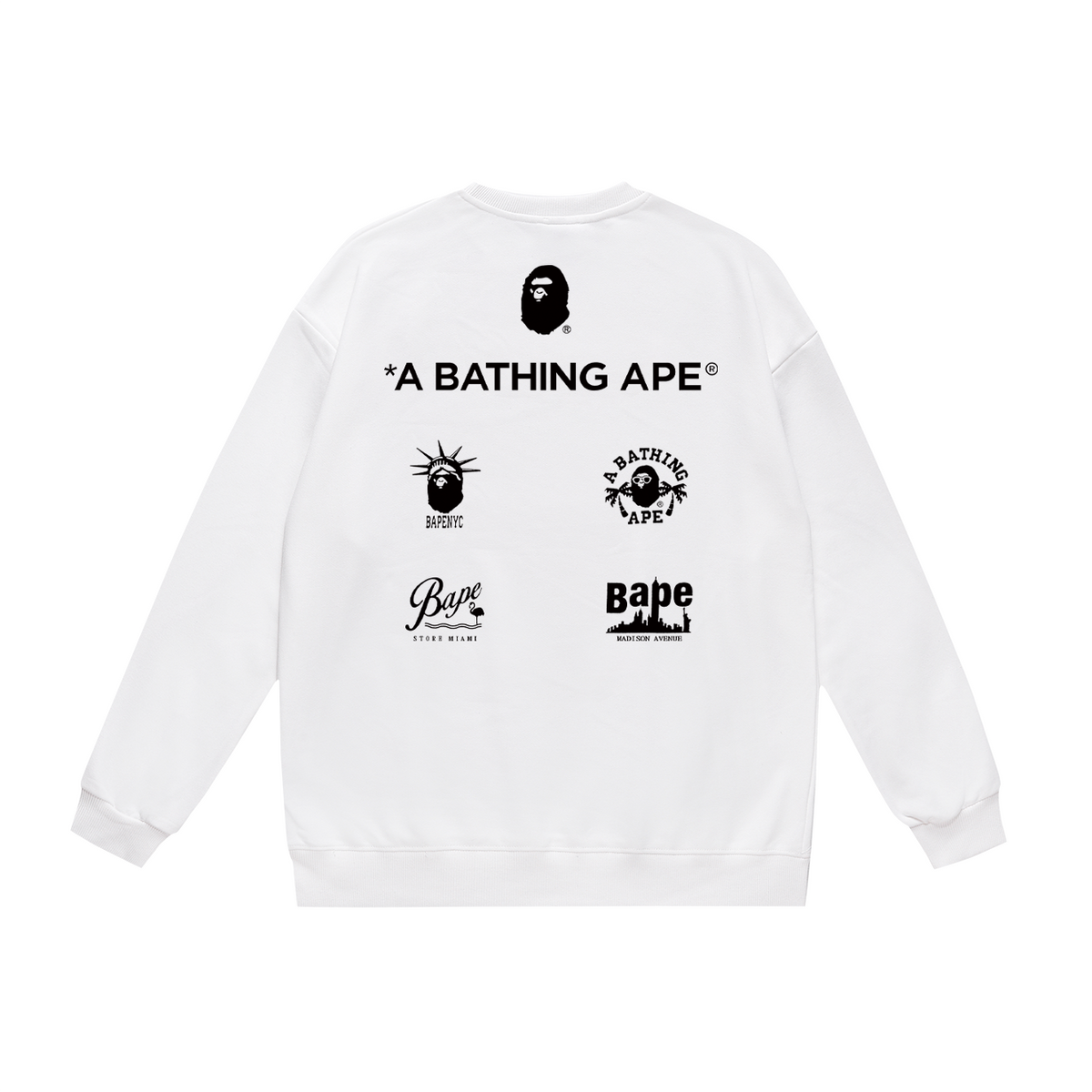 BAPE Four-Panel Camo Ape Head Crew-Neck Sweatshirt