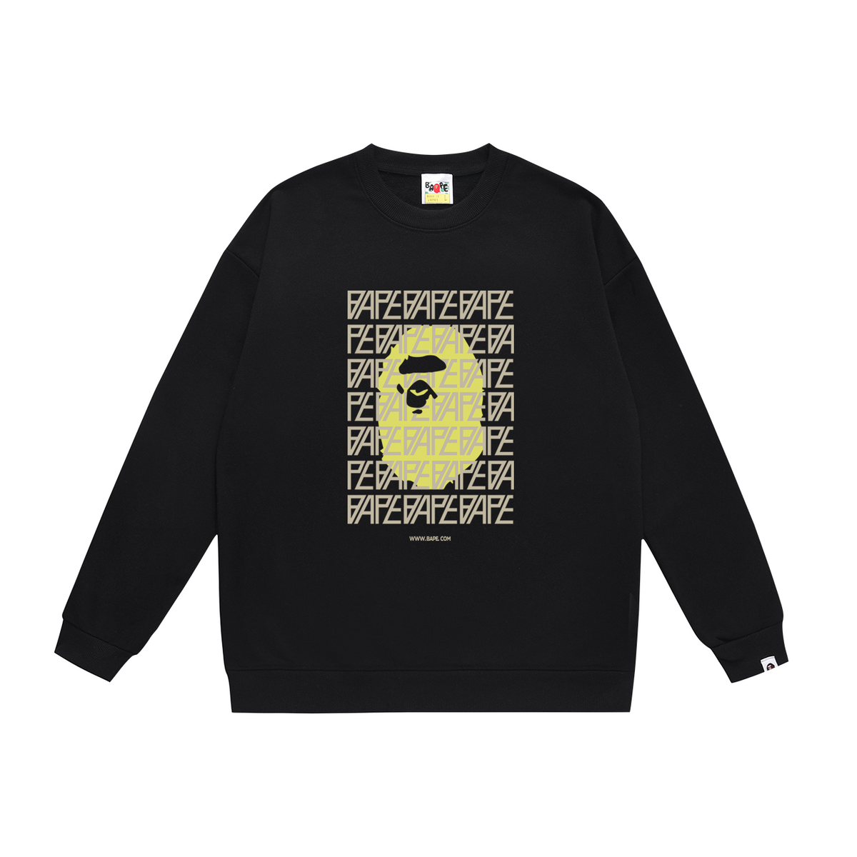BAPE Repeating Logo Ape Head Crew-Neck Sweatshirt