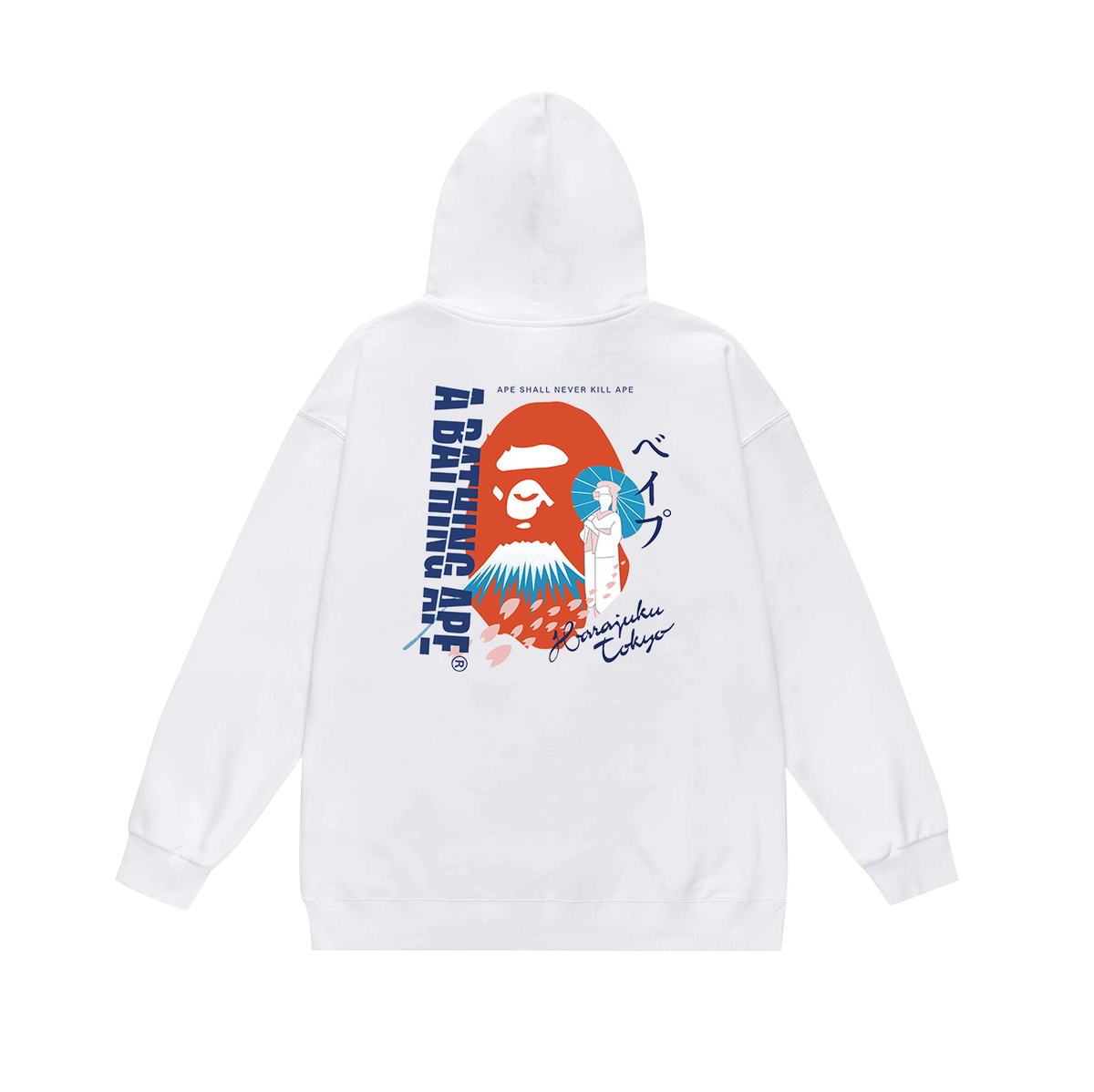 BAPE Harajuku Tokyo Japan Graphic Pullover Hoodie
