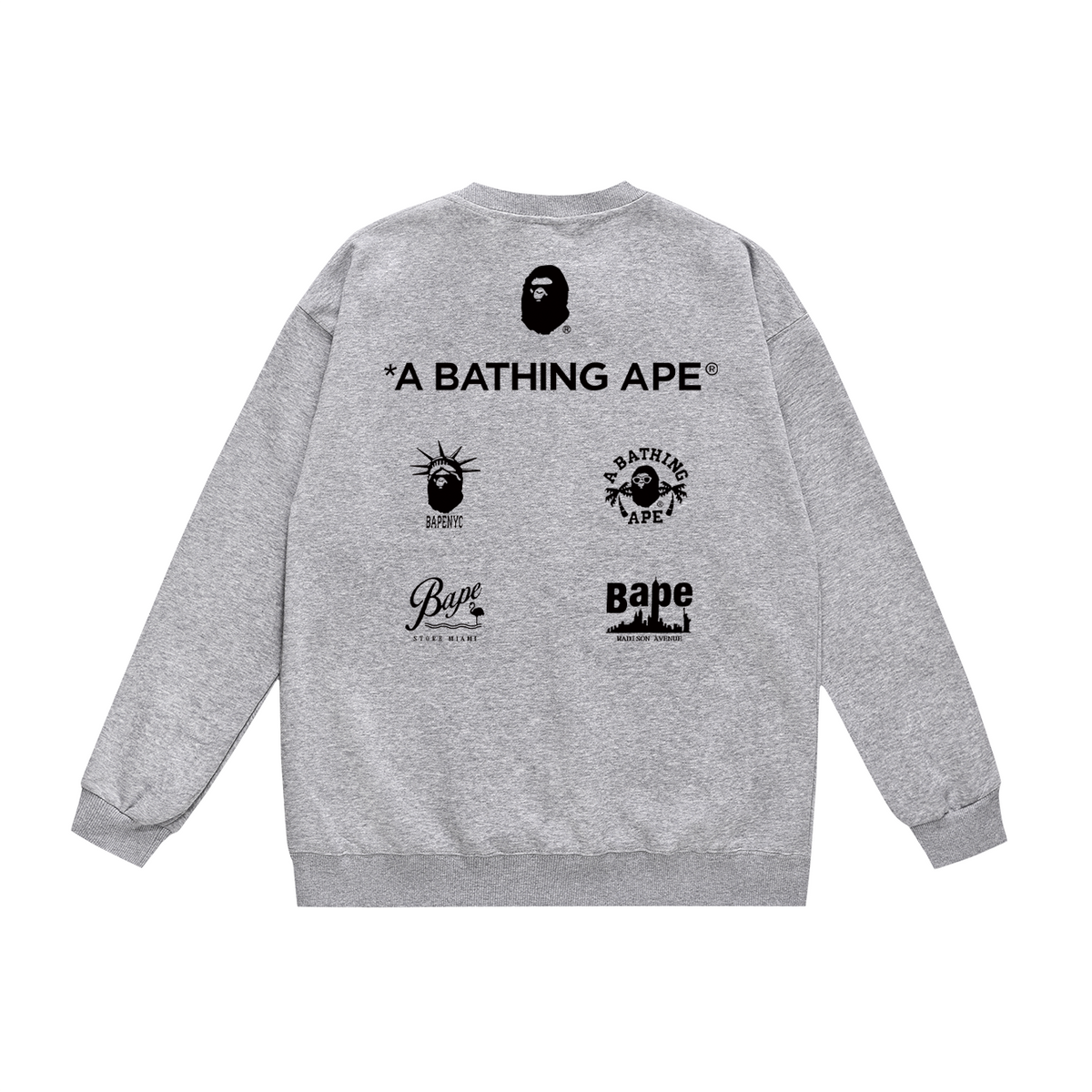 BAPE Four-Panel Camo Ape Head Crew-Neck Sweatshirt
