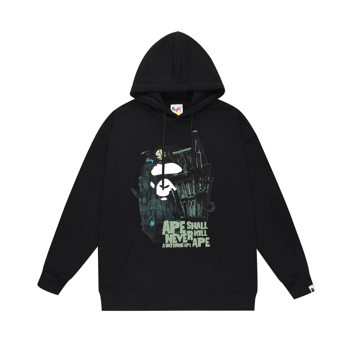 BAPE Gothic Castle Ape Head Graphic Pullover Hoodie