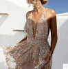 Valentine's Day Dress Sexy Backless Sequins