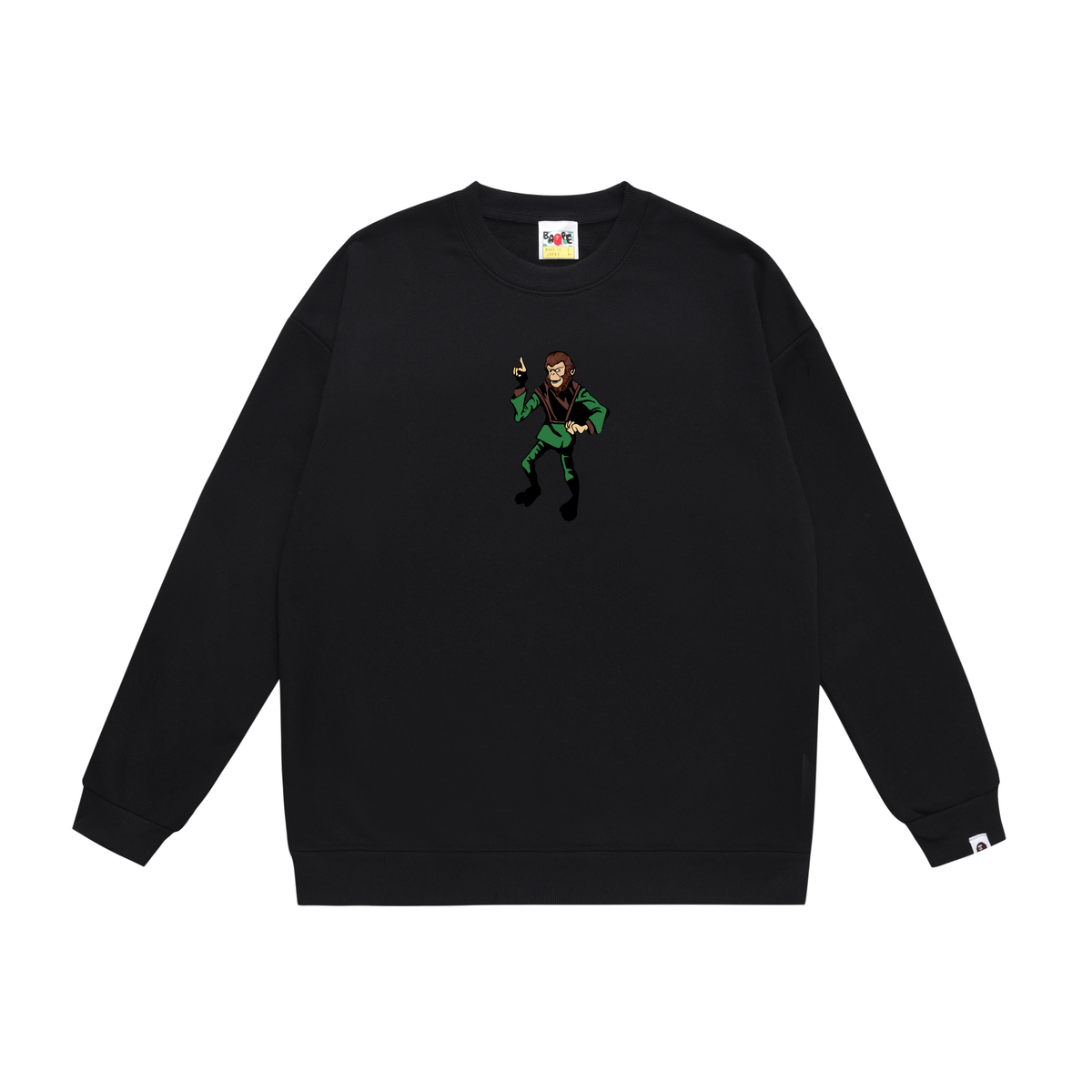 BAPE Busy Works Ape Character Graphic Crew-Neck Sweatshirt