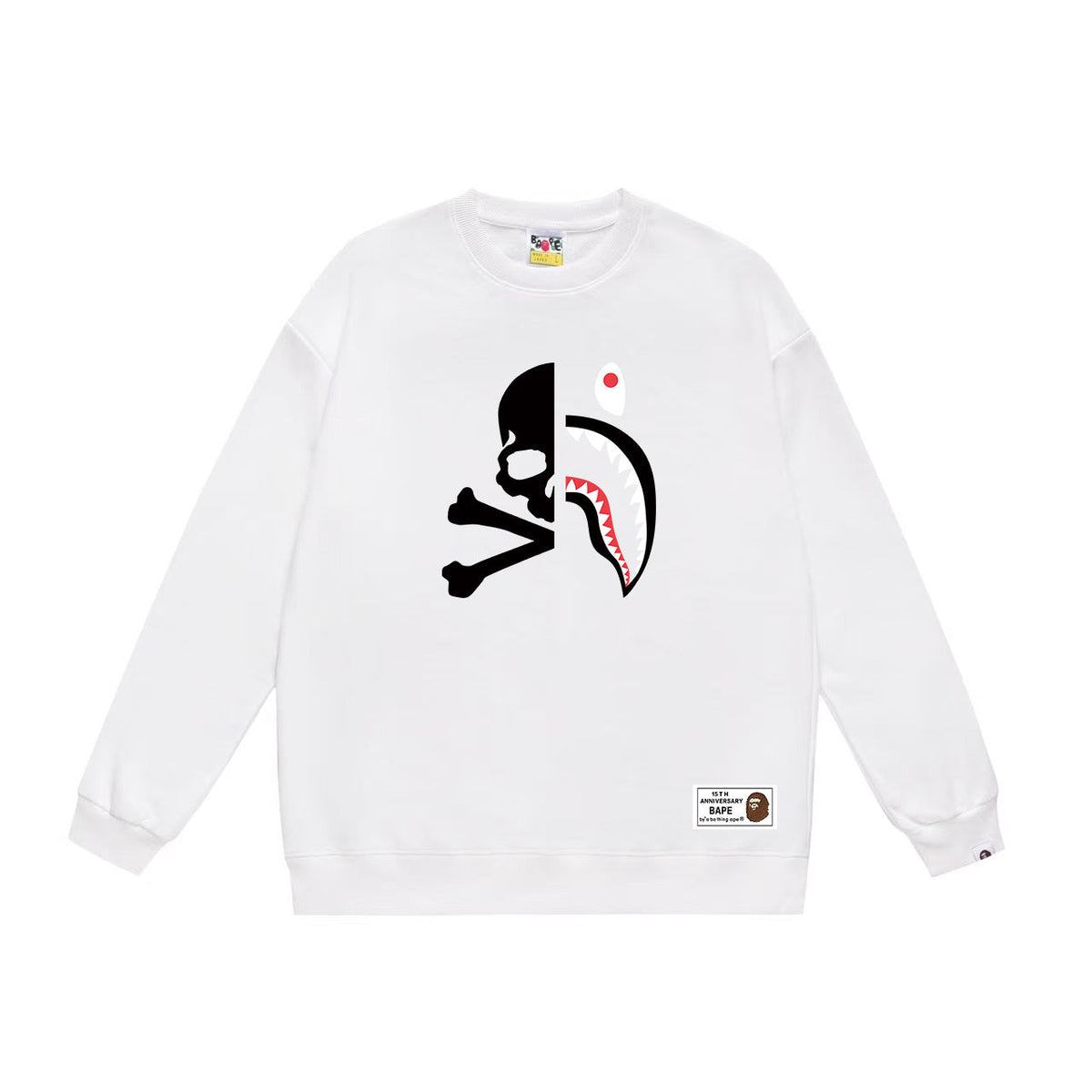 BAPE Skull & Shark Graphic Crew-Neck Sweatshirt