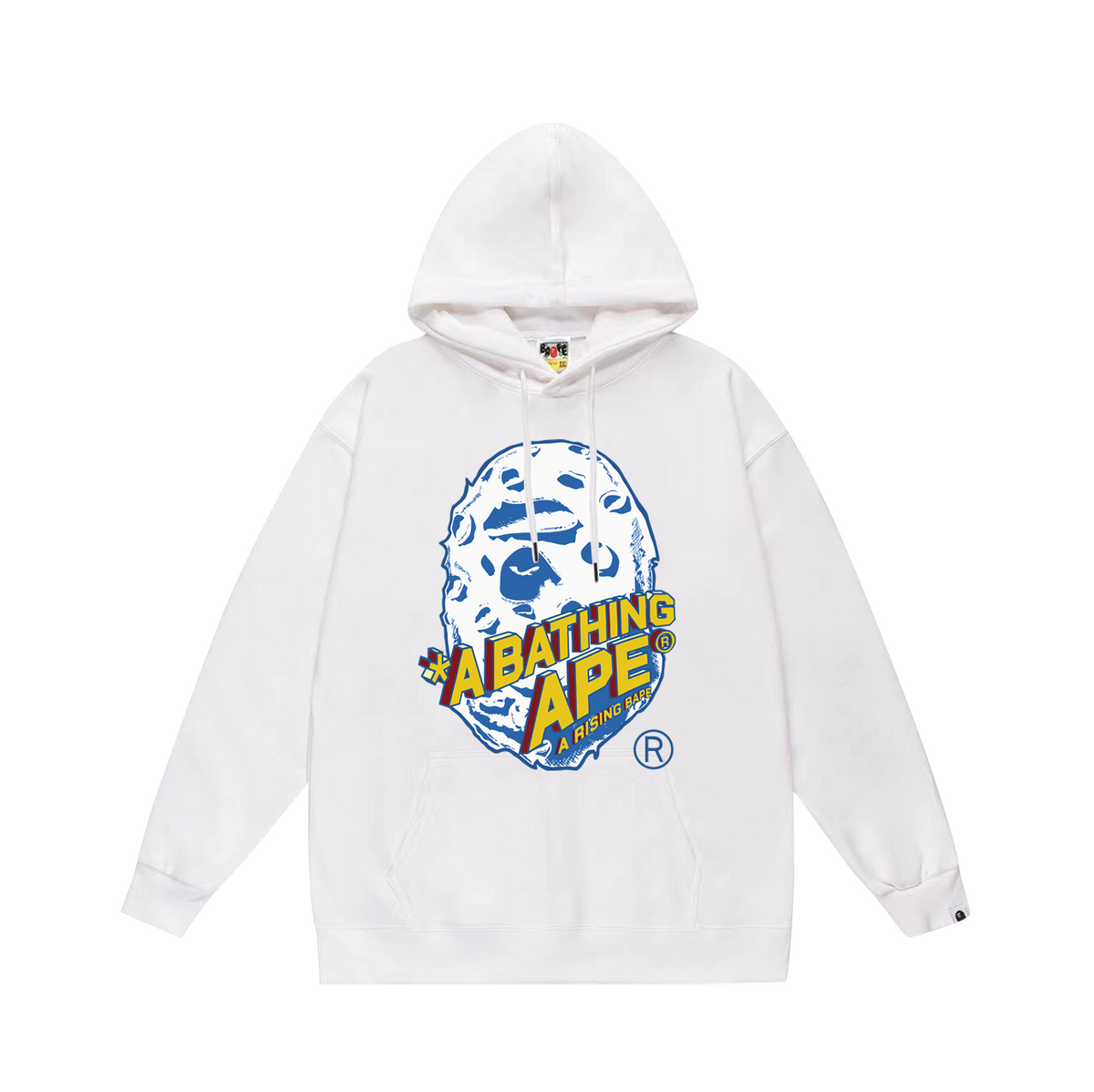 BAPE Moon Ape Head & Rocket Graphic Pullover Hoodie