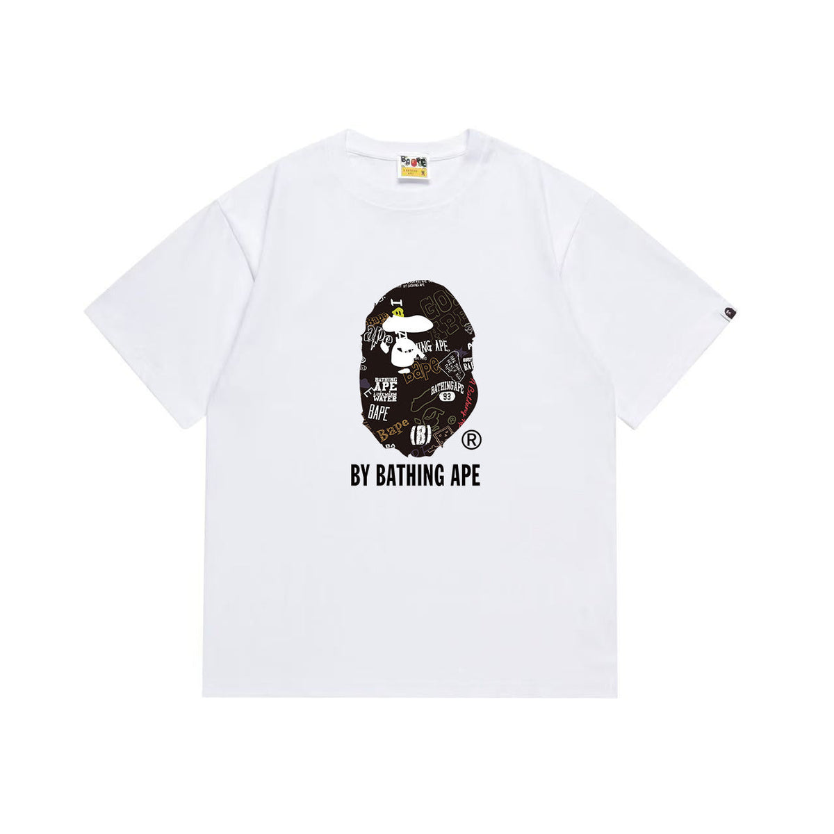 BAPE Typography Collage Ape Head Graphic T-Shirt