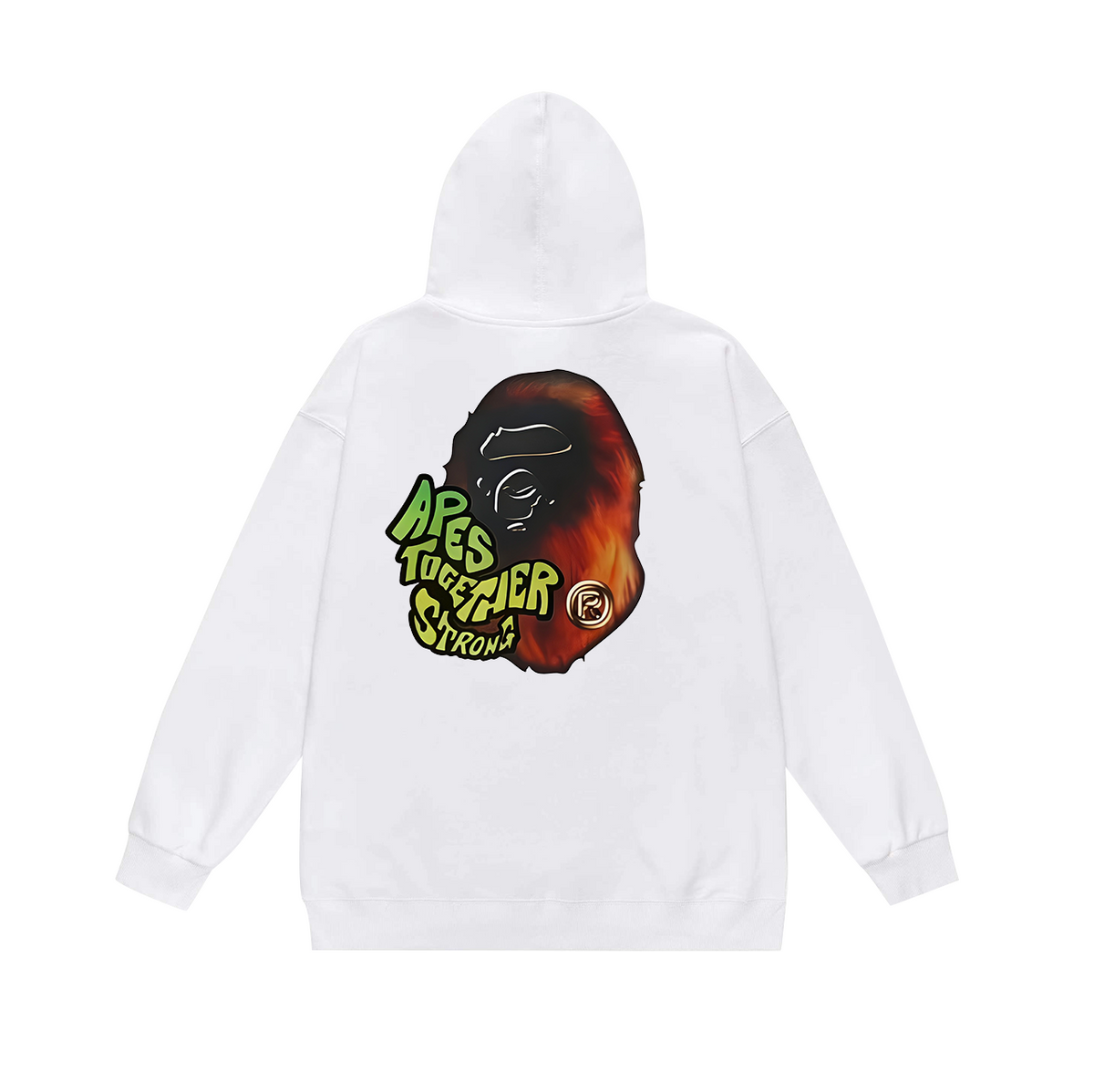 BAPE Apes Together Strong Flame Ape Head Pullover Hoodie