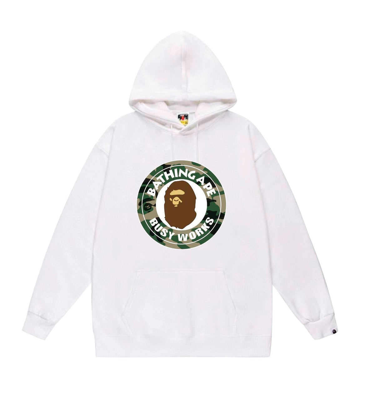 BAPE Busy Works Camo Circle Ape Head Pullover Hoodie