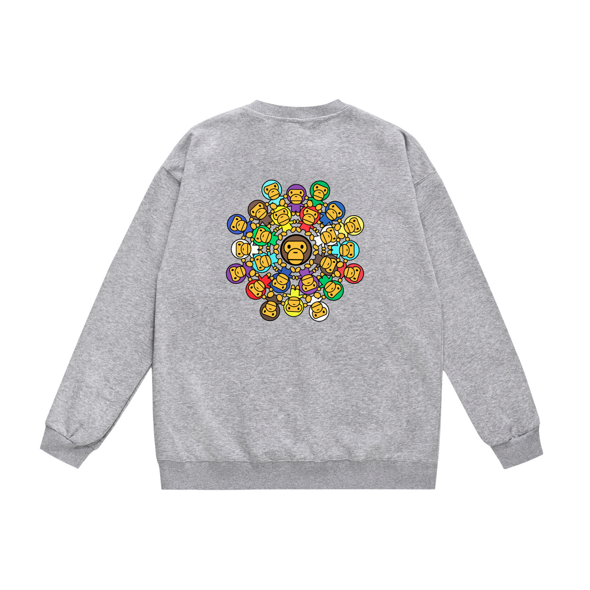 BAPE Baby Milo Colorful Circle Graphic Crew-Neck Sweatshirt