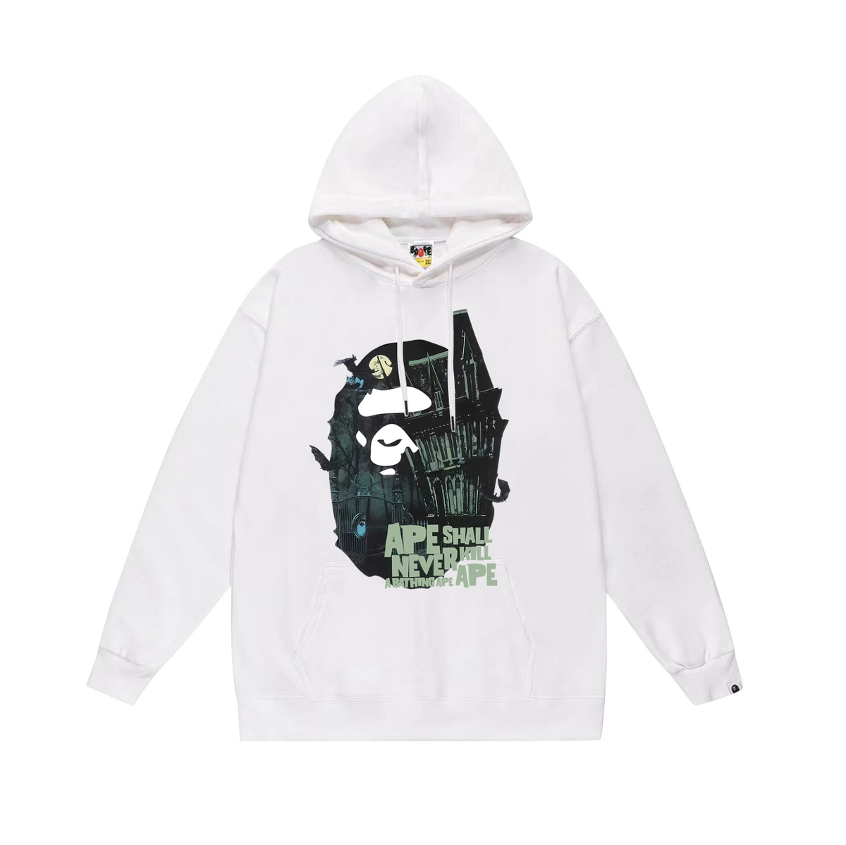 BAPE Gothic Castle Ape Head Graphic Pullover Hoodie