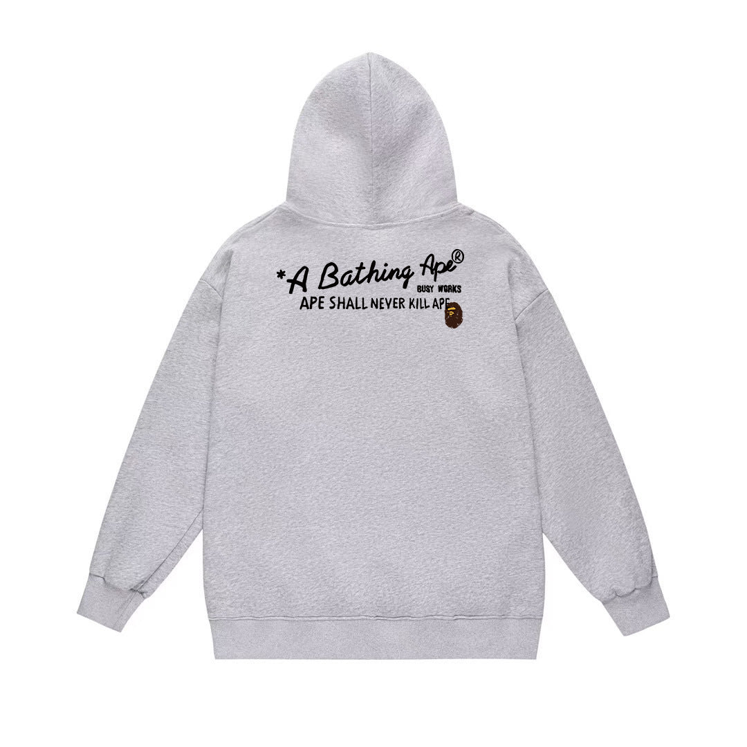 BAPE Chest Logo & Back Script Pullover Hoodie