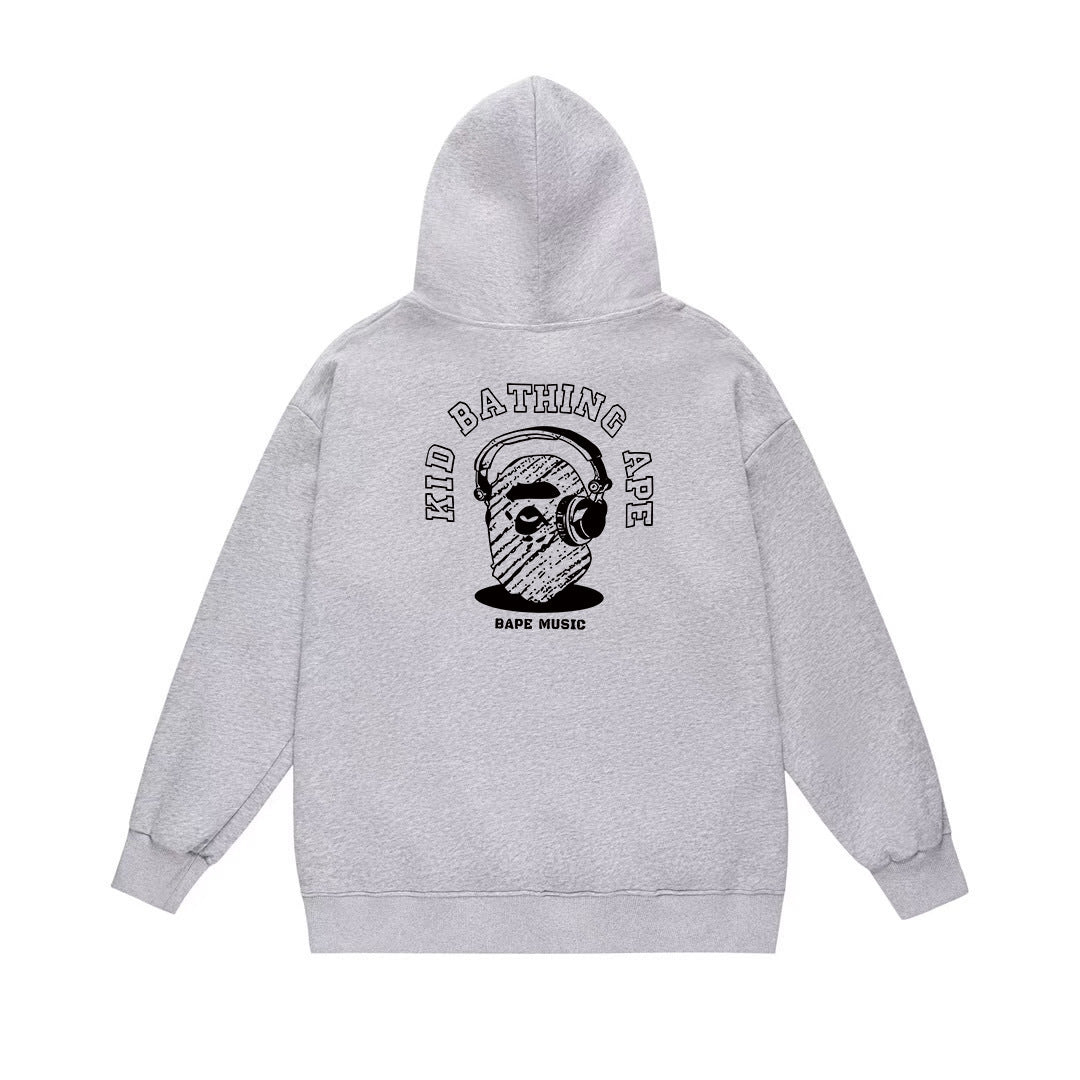 BAPE Music Headphones Graphic Pullover Hoodie