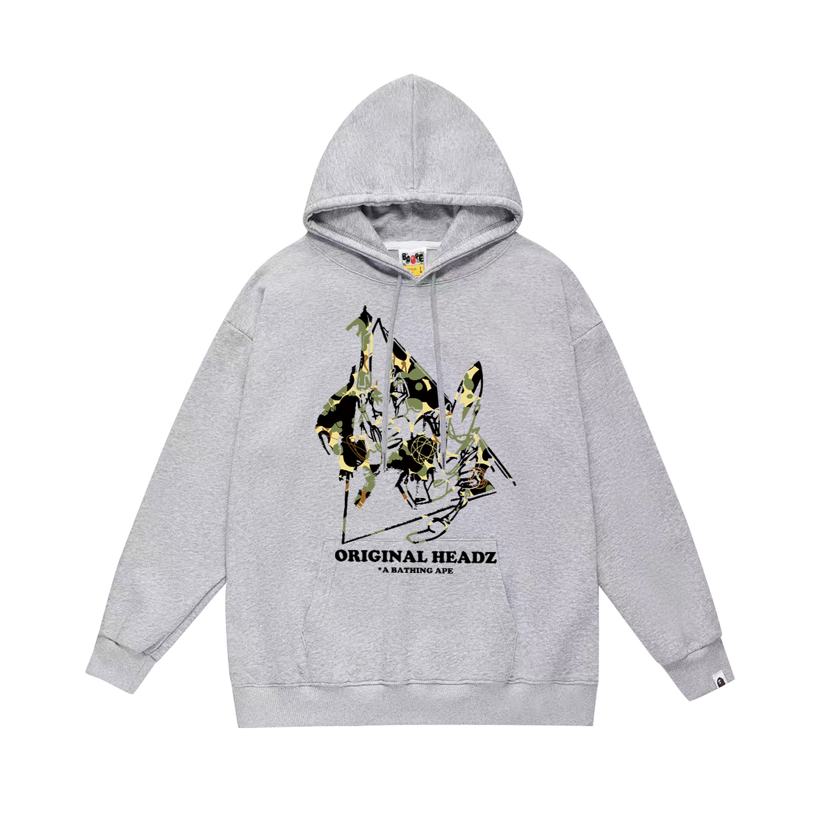 BAPE Original Headz Abstract Camo Pullover Hoodie