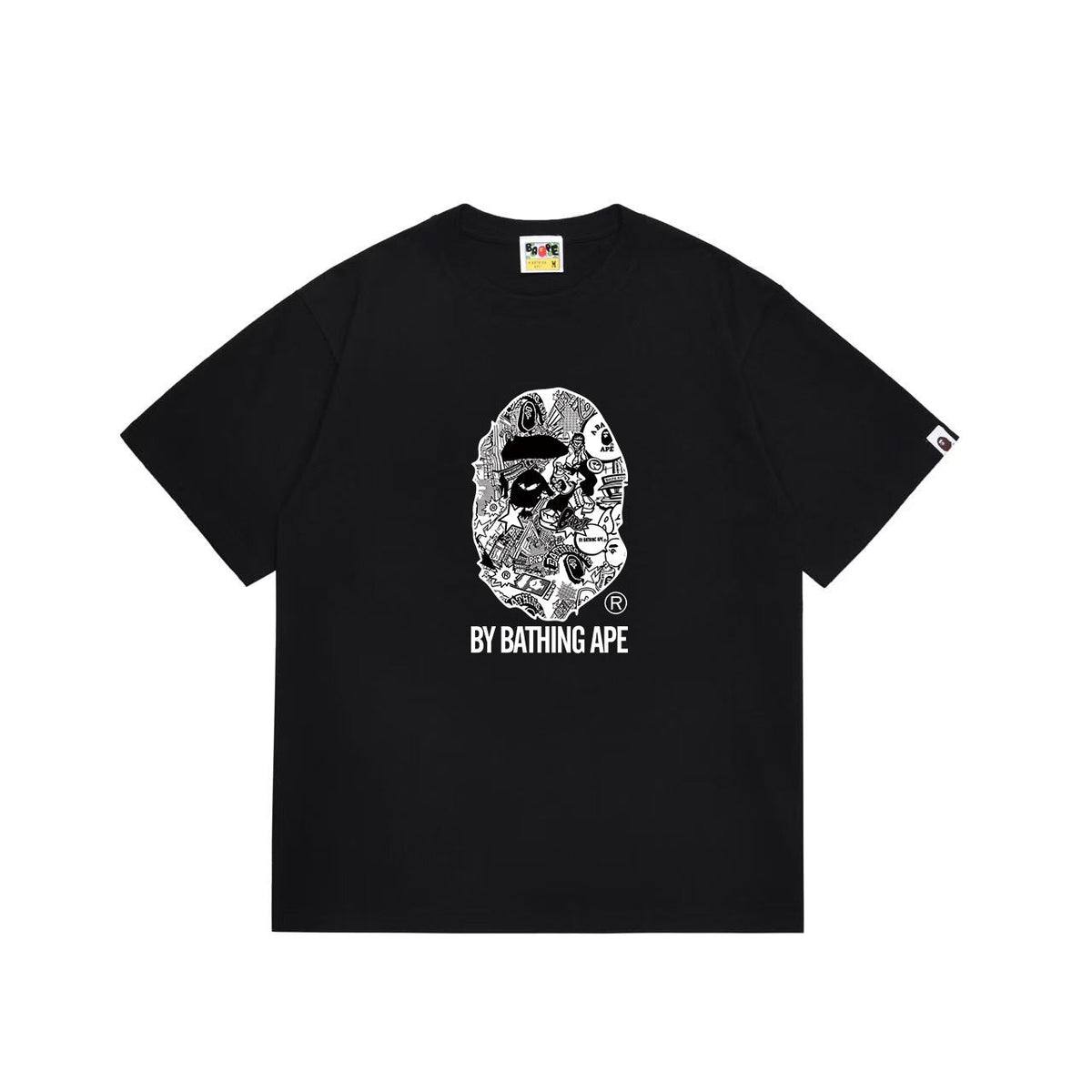 BAPE Comic Collage Ape Head Graphic T-Shirt