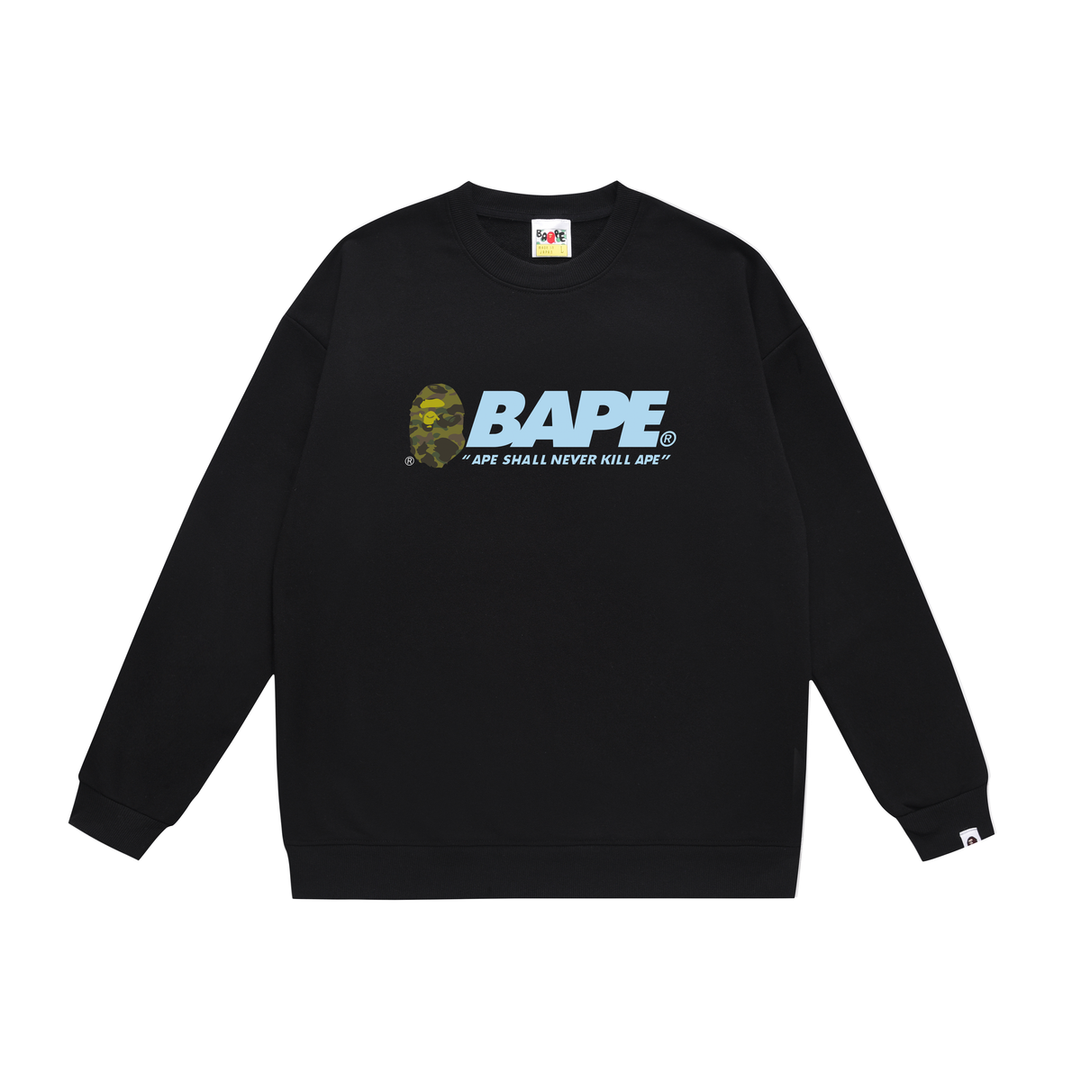 BAPE Camo Ape Head & Stacked Logo Crew-Neck Sweatshirt