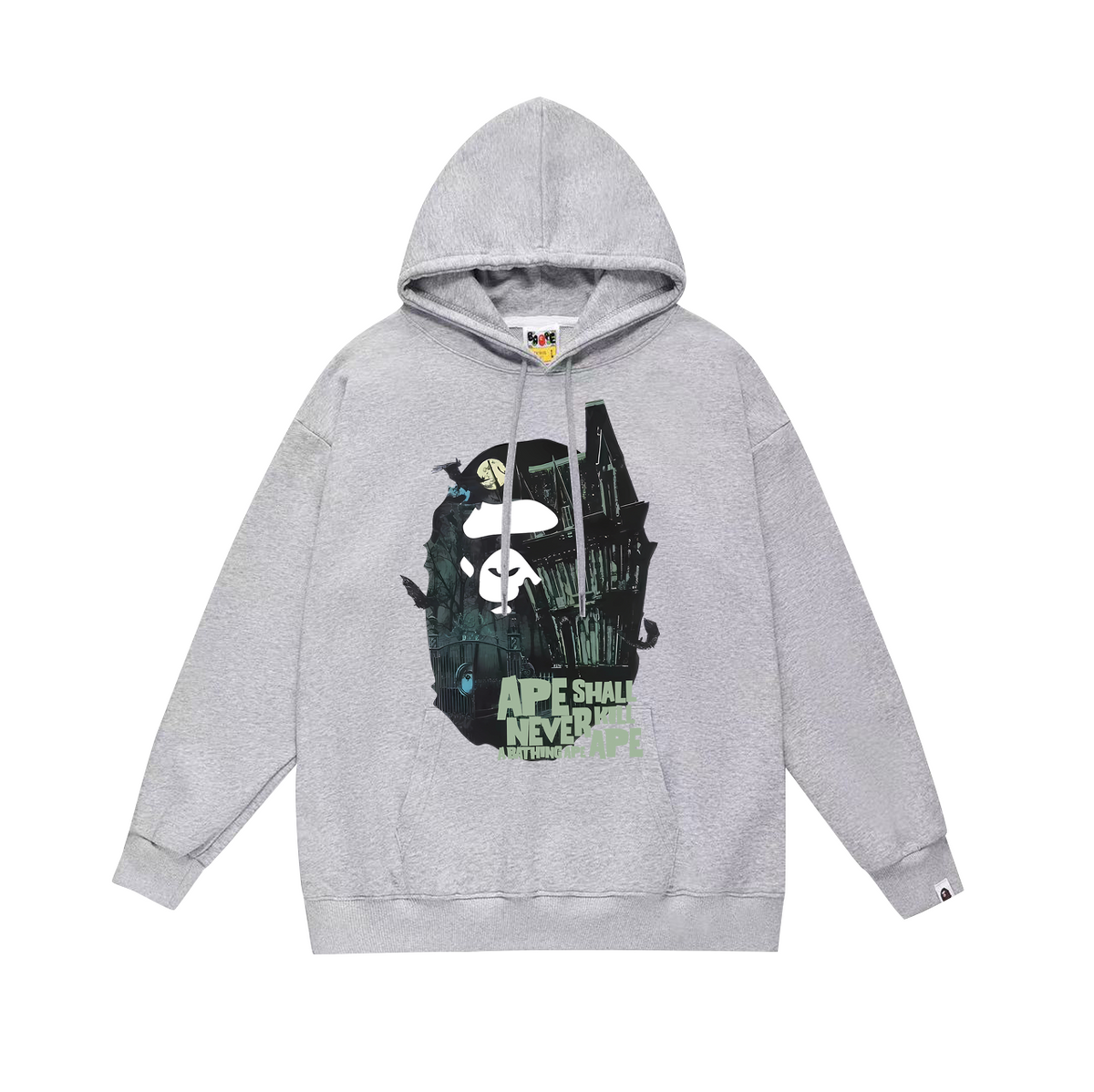 BAPE Gothic Castle Ape Head Graphic Pullover Hoodie