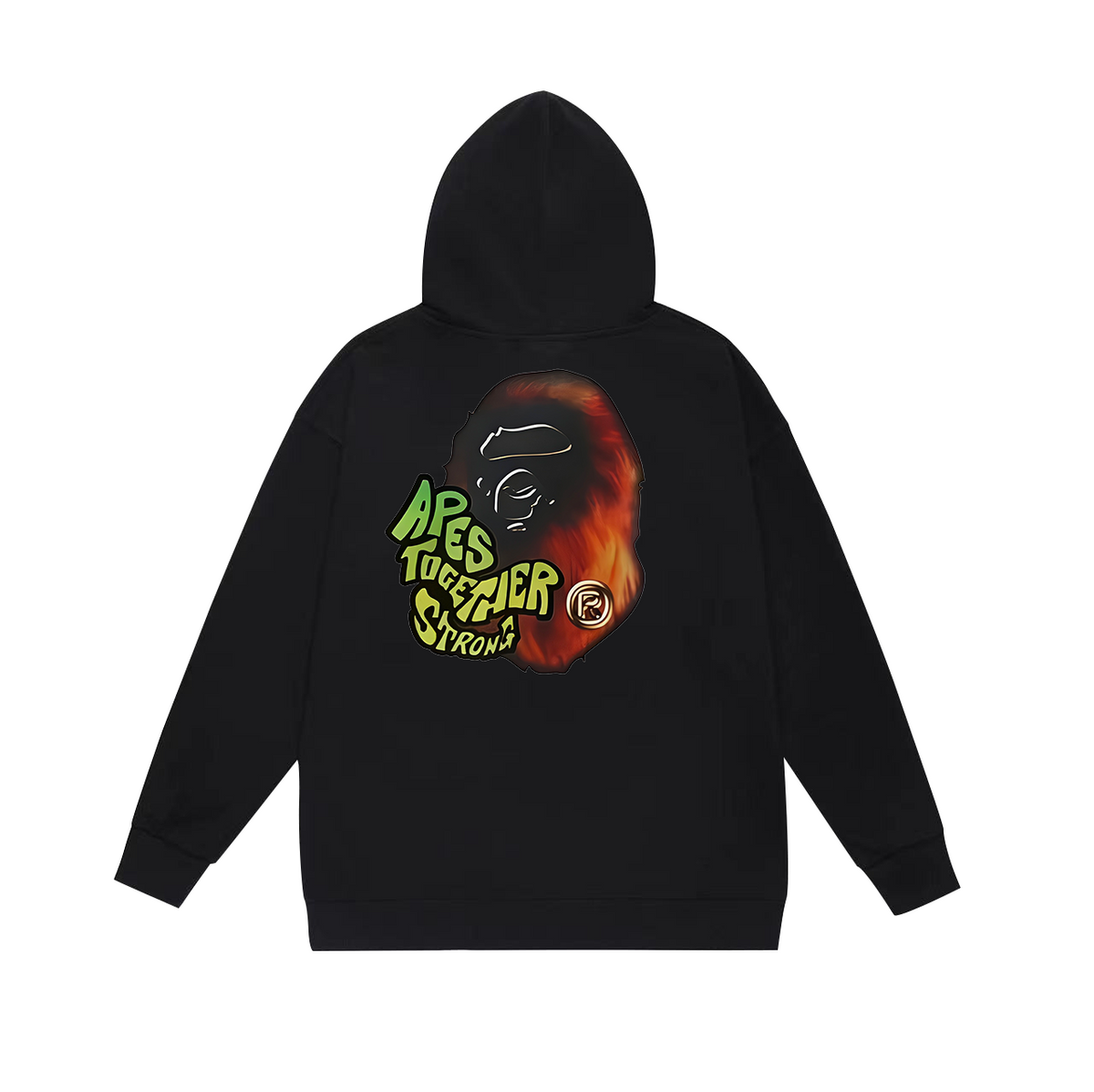 BAPE Apes Together Strong Flame Ape Head Pullover Hoodie