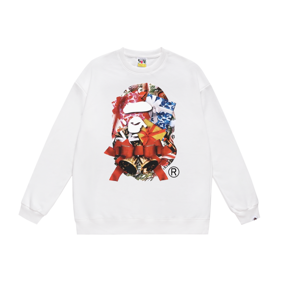 BAPE Christmas Gift Ape Head Crew-Neck Sweatshirt