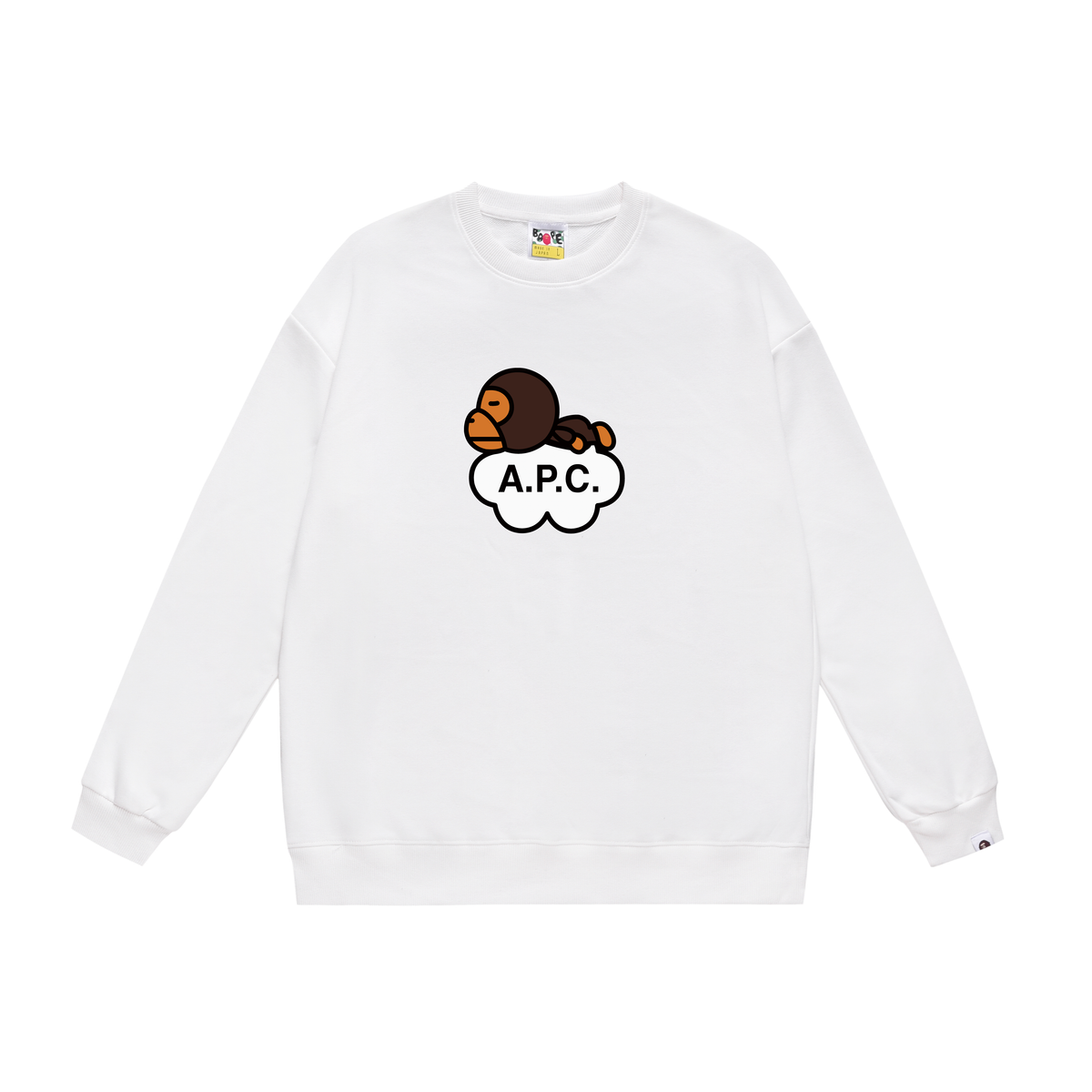 BAPE Baby Milo A.P.C. Cloud Graphic Crew-Neck Sweatshirt