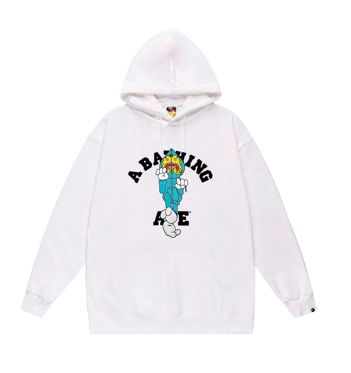 BAPE Tiger Hood Cartoon Character Pullover Hoodie