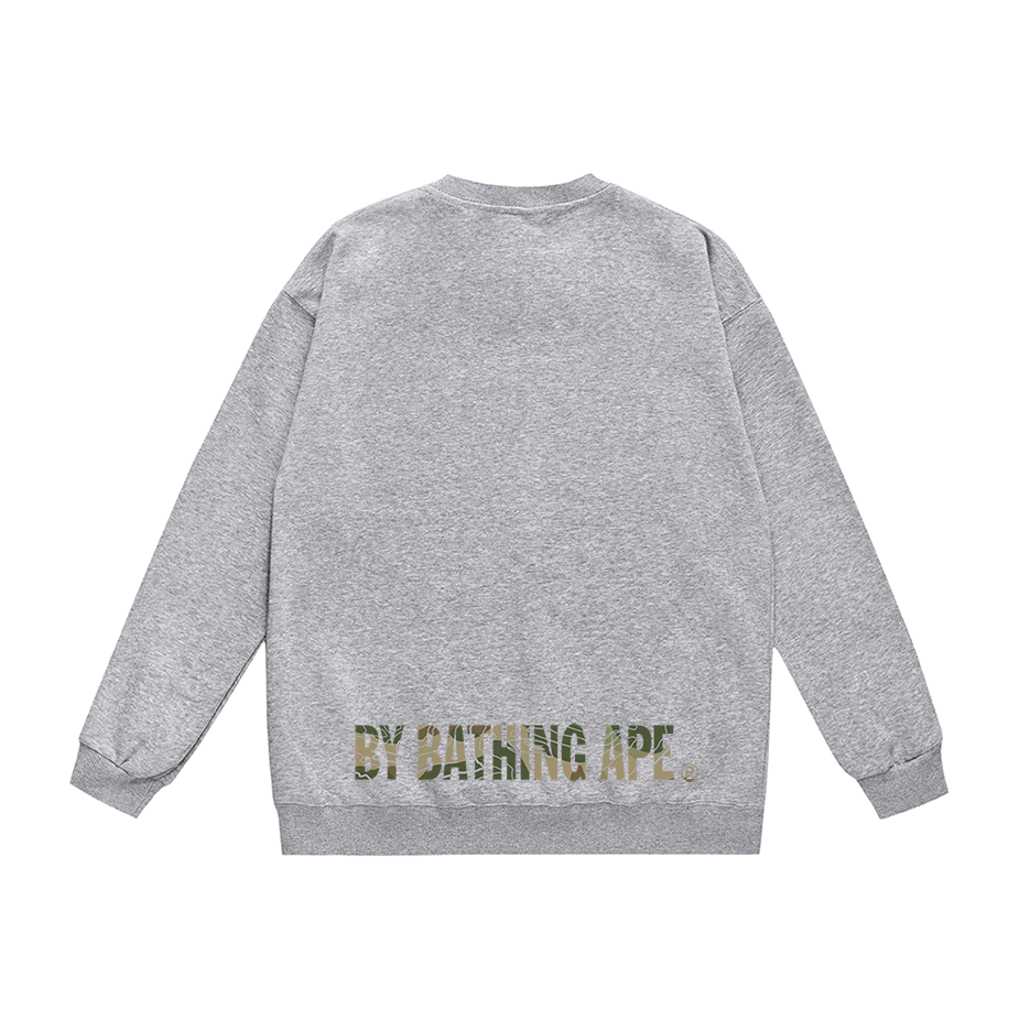 BAPE Topographic Camo Ape Face Crew-Neck Sweatshirt