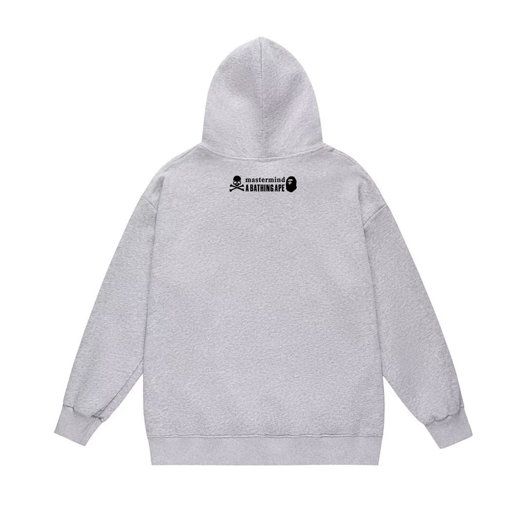 BAPE Split Skull & Shark Face Graphic Pullover Hoodie
