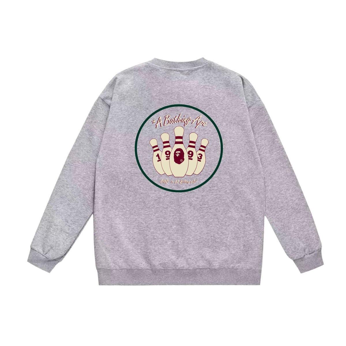 BAPE '93 Script & Bowling Graphic Crew-Neck Sweatshirt