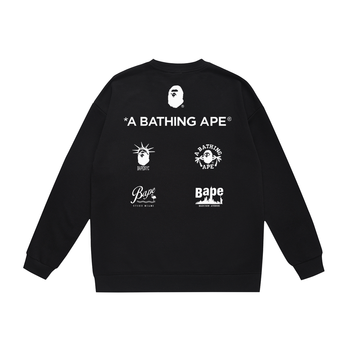 BAPE Four-Panel Camo Ape Head Crew-Neck Sweatshirt