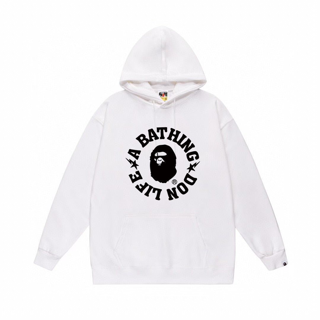 BAPE A Bathing Don Life Circle Logo Pullover Hoodie