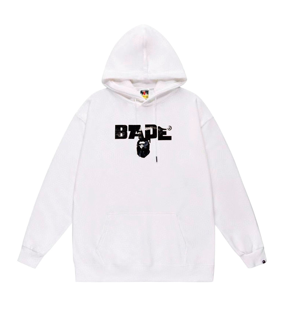 BAPE Distressed-Effect Logo & Ape Soldier Graphic Hoodie