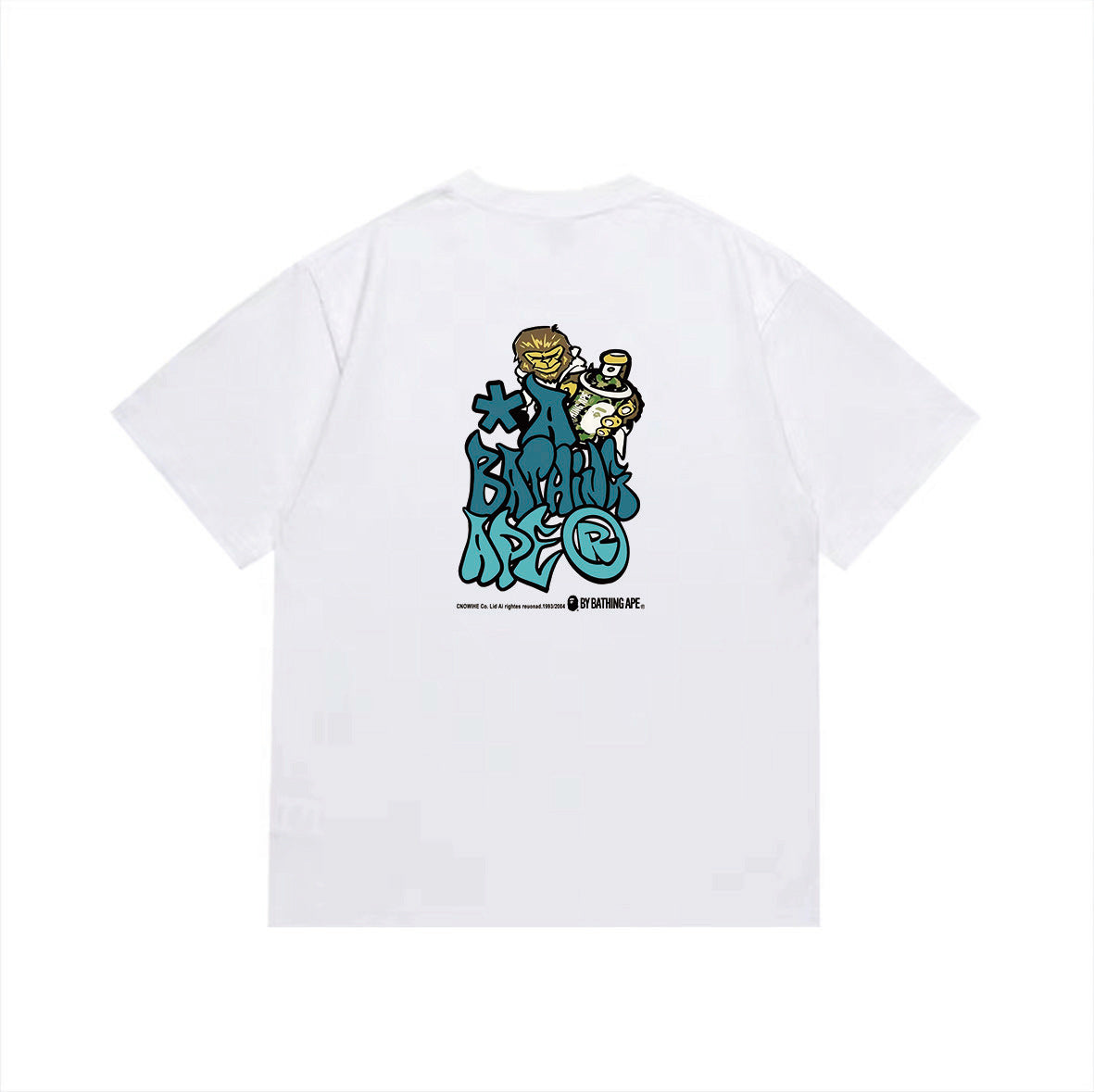 BAPE Graffiti Lettering & Spray Can Graphic T-Shirt