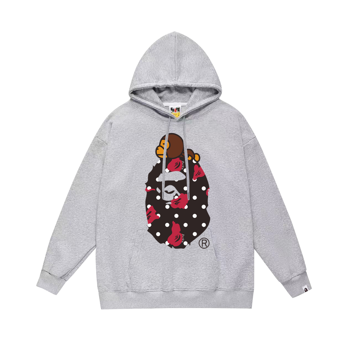 BAPE Baby Milo Polka Dot Ape Head Pullover Hoodie