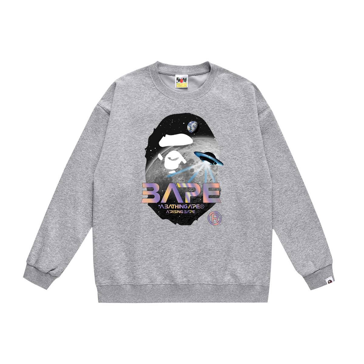 BAPE Space & UFO Ape Head Crew-Neck Sweatshirt