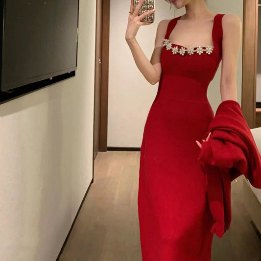 Valentine's Day Dress Knitted Dress Suit Gown Dress